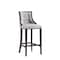 Manhattan Comfort Fifth Avenue Faux Leather Barstool in Light Grey BS007-LG - alternate 1